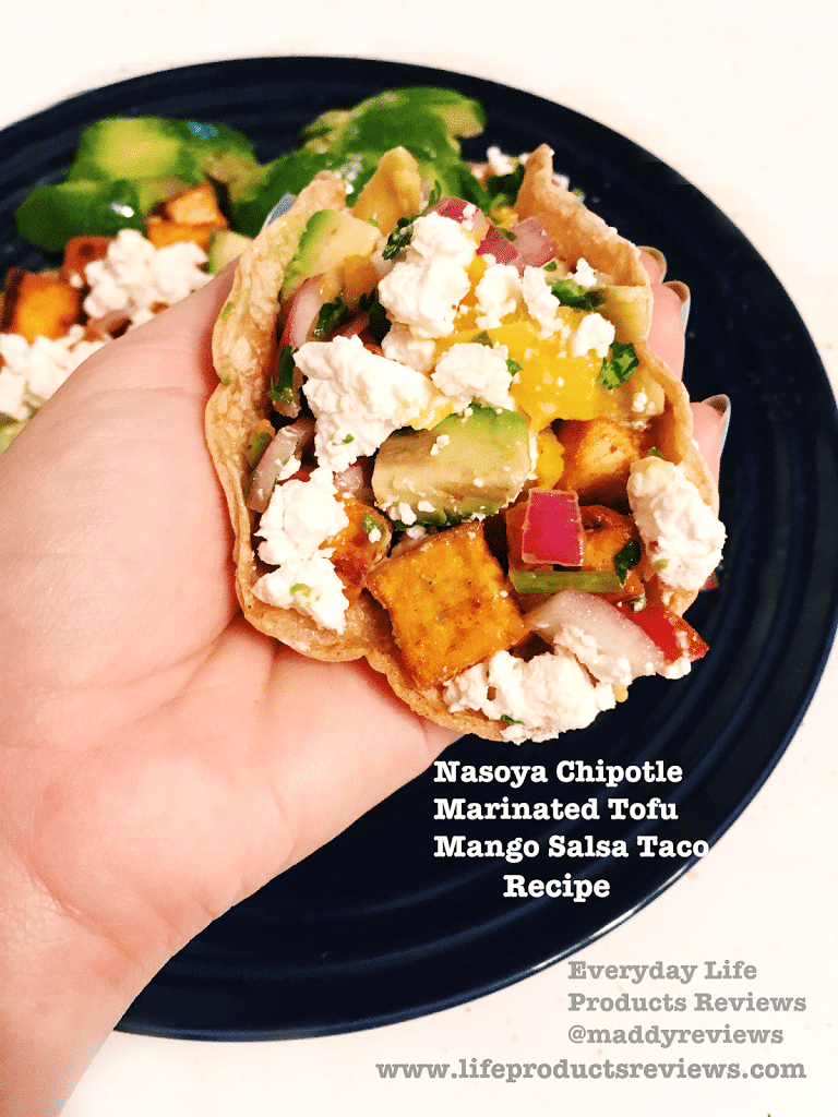 Marinated Tofu Baked Nasoya with Chipotle Mango Salsa Tacos Recipe Review
