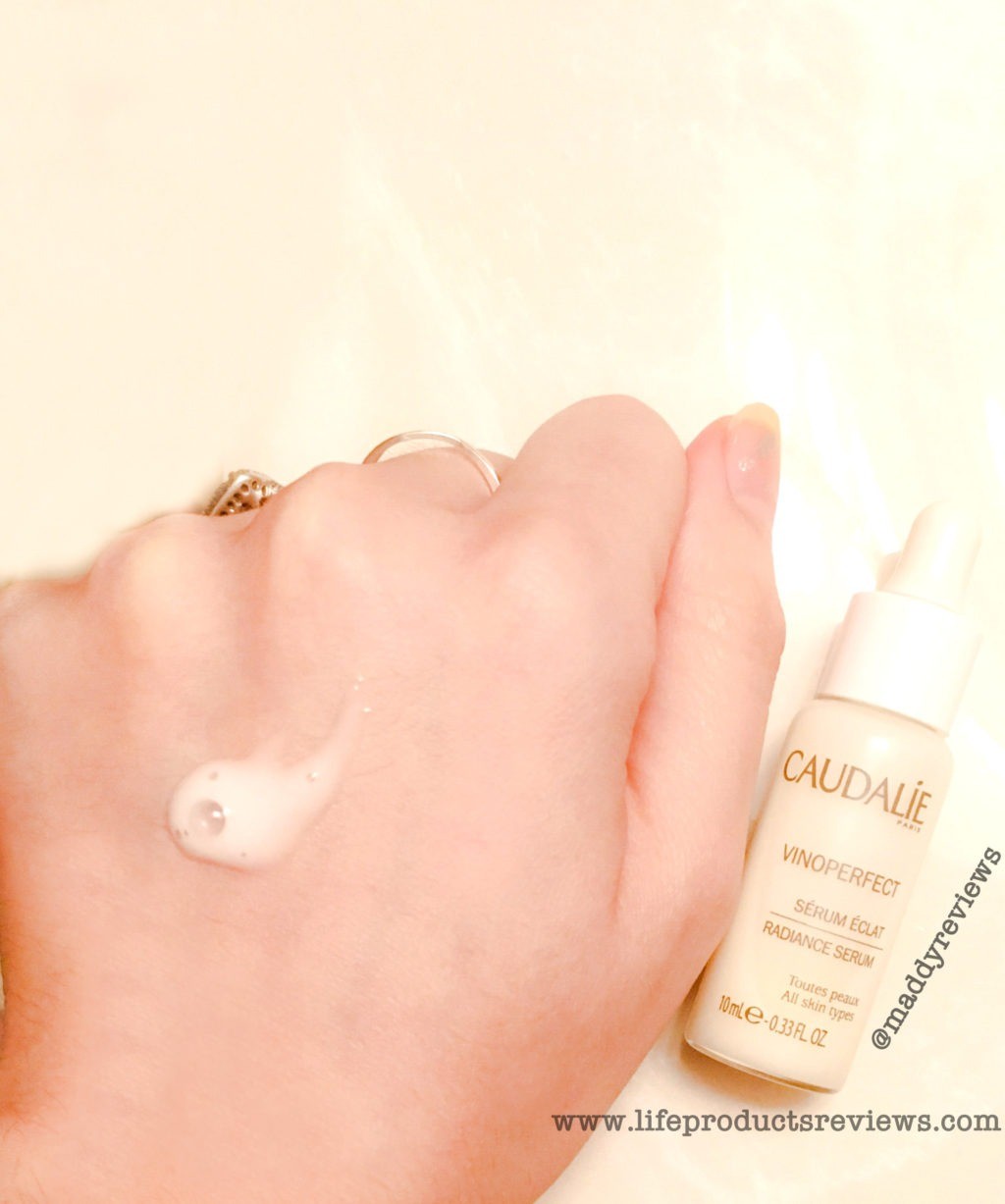 Caudalie Vinoperfect Serum serum eclat demo free sample dark spots skin glow