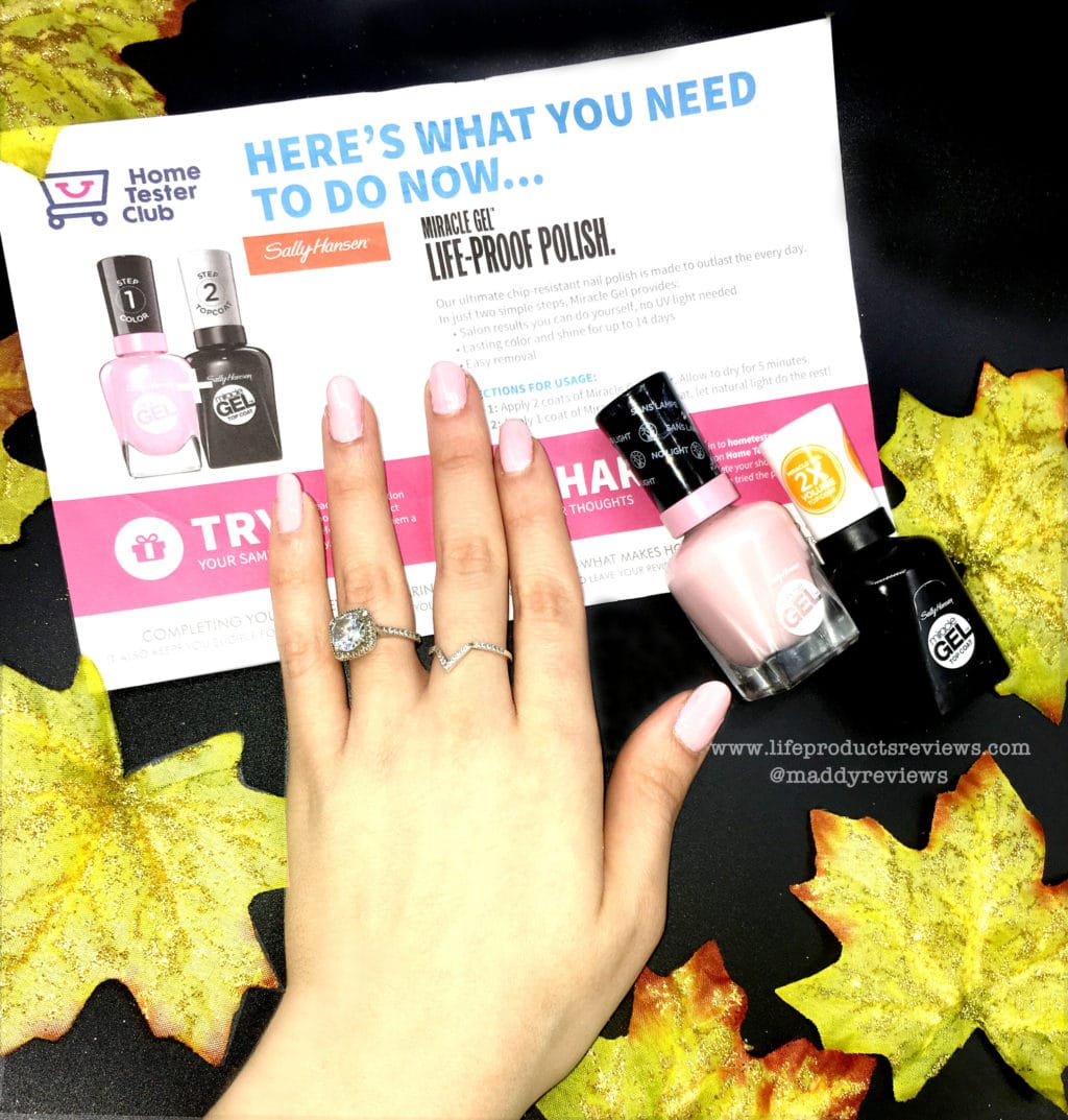 Sally Hansen nail polish miracle gel top coat website display