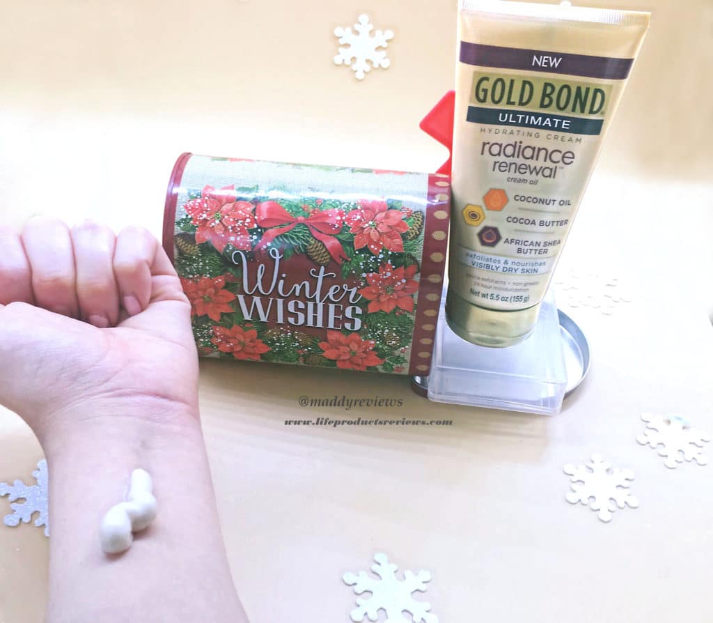 Gold-Bond-thick-radiance-winter-dry-weather-cream-lotion-antiaging-demo