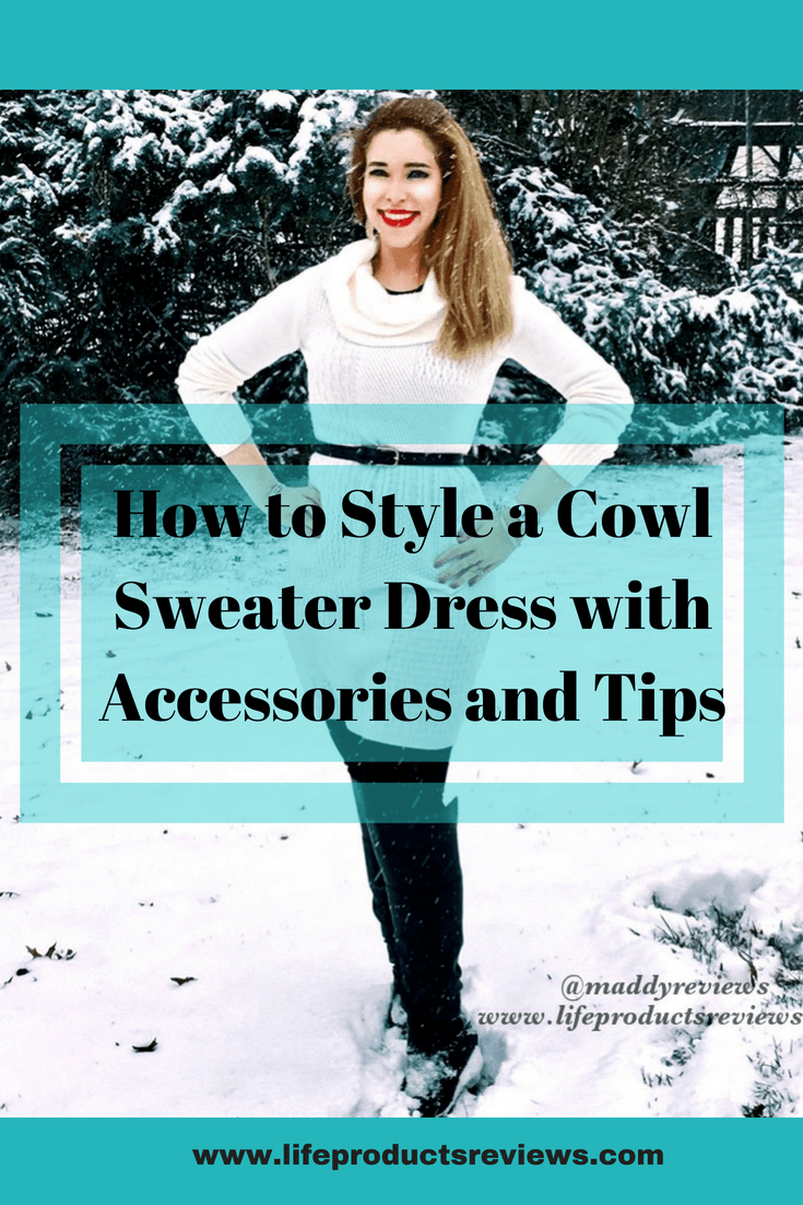 How-to-style-a-cowl-neck-sweater-dress-with-accersories-and-tips