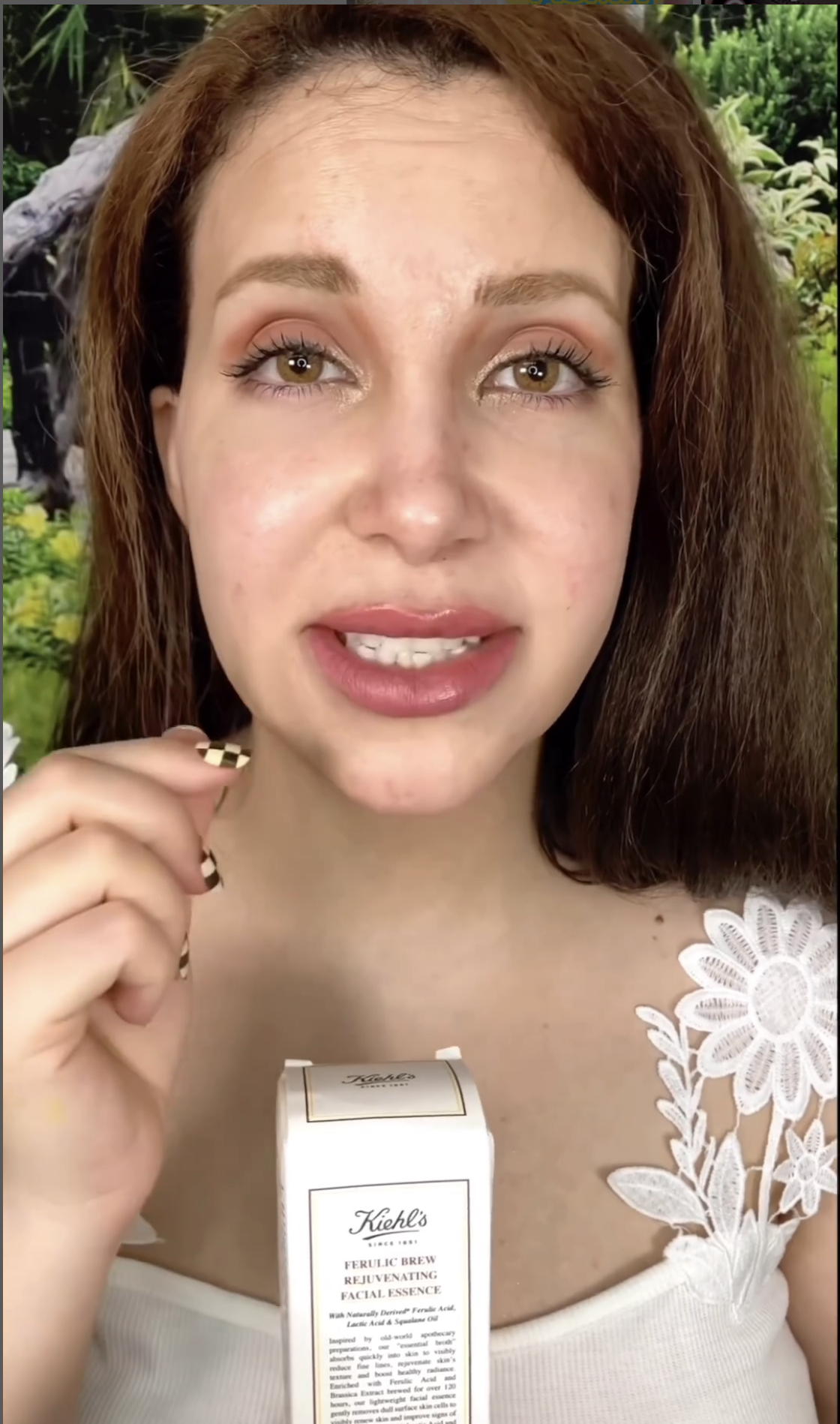 Kiehls Ferulic Lactic Acid Brew Creme de Corps Clean Beauty Application Facial Essence